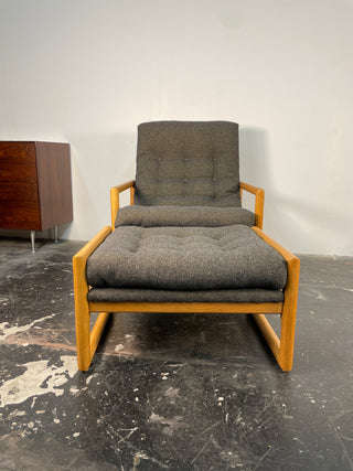 Milo Baughman High Back Scoop Lounge Chair