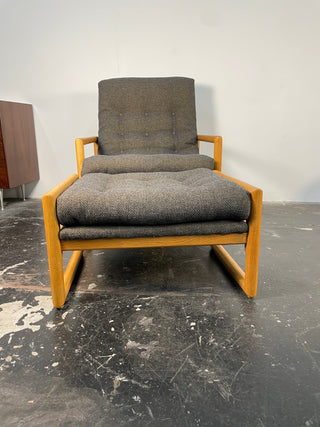 Milo Baughman High Back Scoop Lounge Chair