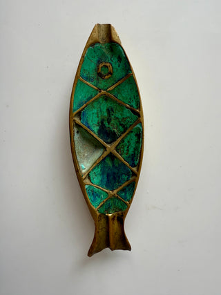 Pepe Mendoza Malachite Fish Ashtray, Mexico