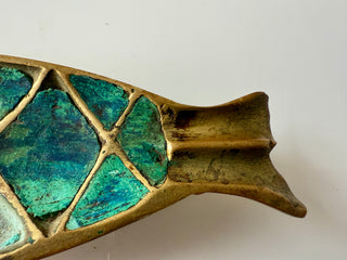 Pepe Mendoza Malachite Fish Ashtray, Mexico