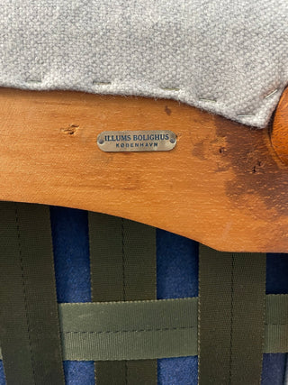 Hans Wegner Papa Bear Chair and Ottoman by AP Stolen circa 1950's