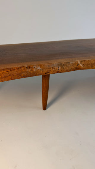 George Nakashima Conoid Coffee Table – English Walnut with Rosewood Butterfly