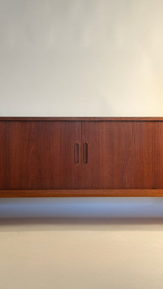 Poul Hundevad Danish Teak Credenza with Tambour Doors