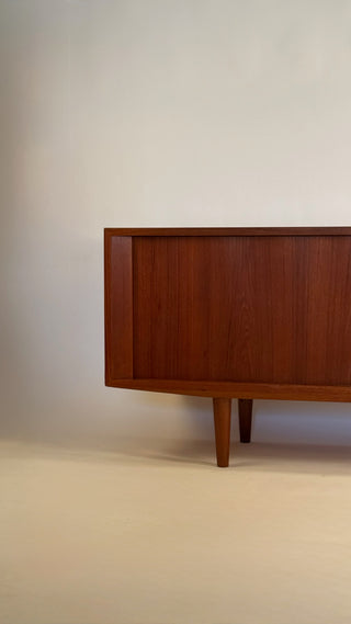 Poul Hundevad Danish Teak Credenza with Tambour Doors