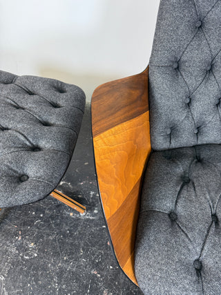 George Mulhauser for Plycraft "Mr. Chair" with Ottoman – Restored Mid-Century Modern Recliner