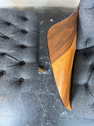 George Mulhauser for Plycraft "Mr. Chair" with Ottoman – Restored Mid-Century Modern Recliner