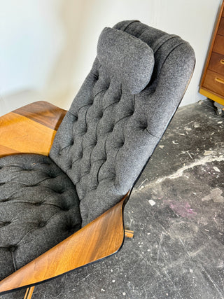 George Mulhauser for Plycraft "Mr. Chair" with Ottoman – Restored Mid-Century Modern Recliner