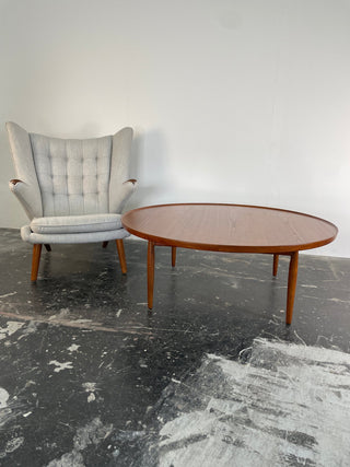 Danish Modern Round Coffee Table in the Style of Arne Vodder