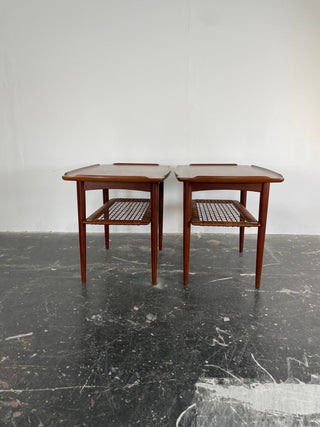 Pair of Poul Jensen Teak Side Tables for Selig