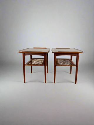 Pair of Poul Jensen Teak Side Tables for Selig