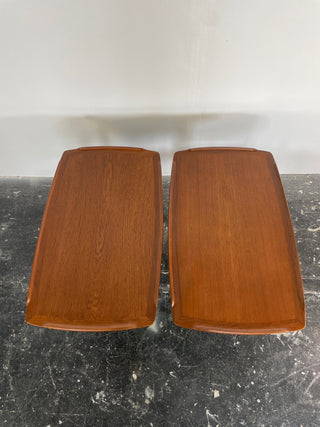 Pair of Poul Jensen Teak Side Tables for Selig