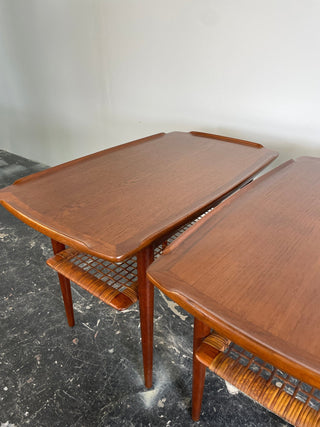 Pair of Poul Jensen Teak Side Tables for Selig