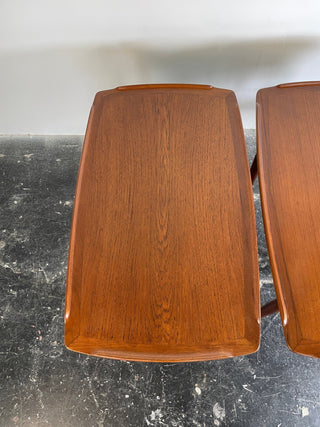 Pair of Poul Jensen Teak Side Tables for Selig