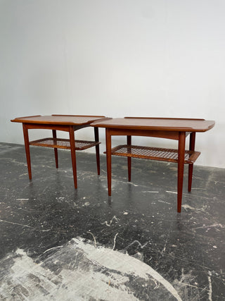 Pair of Poul Jensen Teak Side Tables for Selig