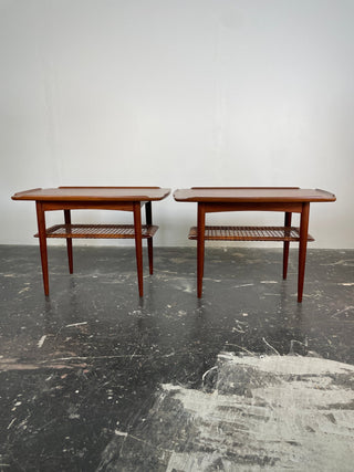 Pair of Poul Jensen Teak Side Tables for Selig