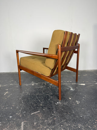 Mid Century Modern Walnut Lounge Chair by Ib Kofod Larsen