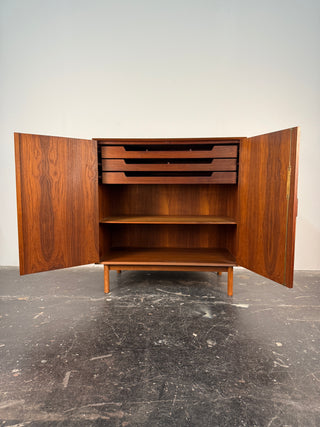Solid Teak Cabinet by Peter Hvidt & Orla Mølgaard Nielsen for Søborg, 1960s