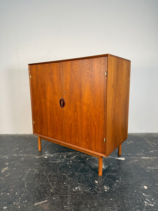Solid Teak Cabinet by Peter Hvidt & Orla Mølgaard Nielsen for Søborg, 1960s