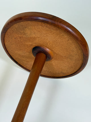 Gordon & Jane Martz Gray Coin Tile Mosaic Side Table