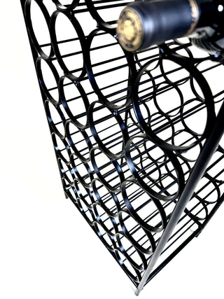 Arthur Umanoff Iron & Rattan Wine Rack with Shelves