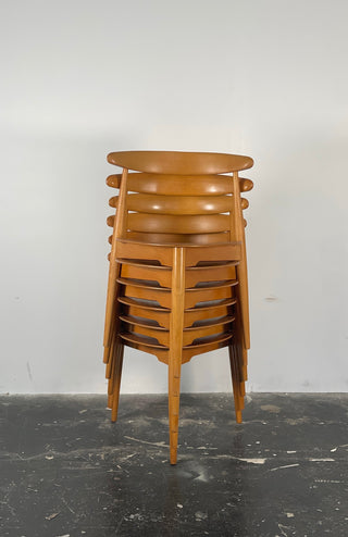 Heart Dining Table and Chairs by Hans Wegner for Fritz Hansen in Beech and Teak