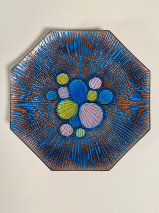 Vintage Annemarie Davidson Enamel Plate – Mid-Century Modern Studio Art on Copper