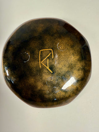 Vintage Annemarie Davidson Enamel Plate – Mid-Century Modern Studio Art on Copper