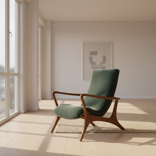 Vladimir Kagan Contour Lounge Chair in Solid Walnut