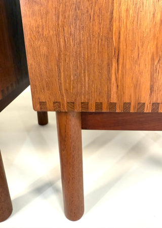 Pair of Solid Teak Nightstands by Peter Hvidt for Søborg Møbelfabrik, Mid Century Nightstands