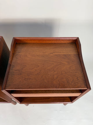 Pair of Solid Teak Nightstands by Peter Hvidt for Søborg Møbelfabrik, Mid Century Nightstands