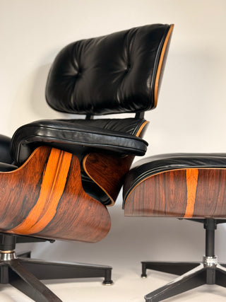 3rd Generation Eames Lounge Chair and Ottoman 670/671 in Rosewood