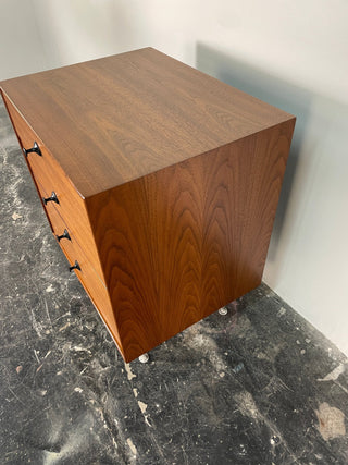 George Nelson Walnut Thin Edge Nightstand for Herman Miller
