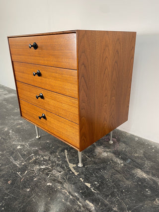 George Nelson Walnut Thin Edge Nightstand for Herman Miller