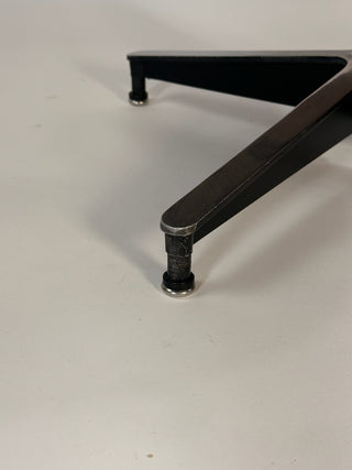 Eames 2nd Generation Ottoman in Rosewood and Black Leather