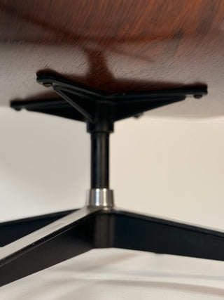 Eames 2nd Generation Ottoman in Rosewood and Black Leather