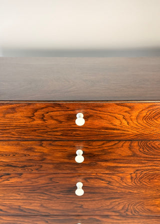 George Nelson Thin Edge Tall Dresser in Rosewood by Herman Miller – Mid‑Century Modern Masterpiece