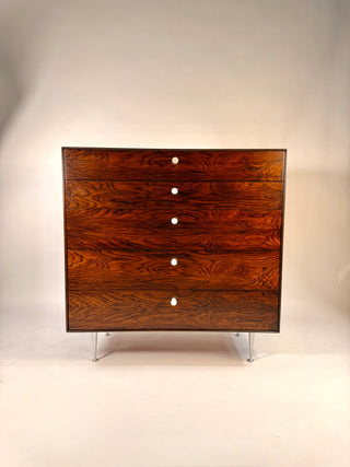 George Nelson Thin Edge Tall Dresser in Rosewood by Herman Miller – Mid‑Century Modern Masterpiece