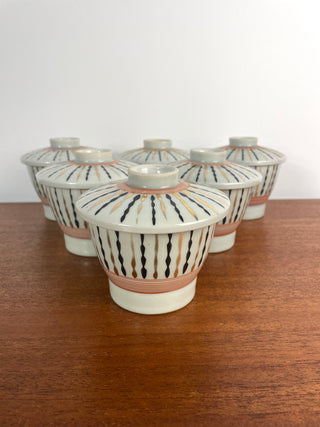 Set of 6 Kutani Chawanmushi