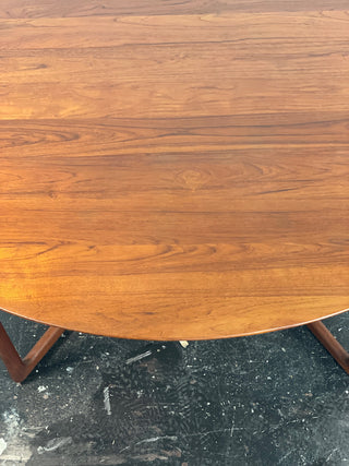 Peter Hvidt & Orla Molgaard-Nielsen Drop Leaf Dining Table in Solid Teak