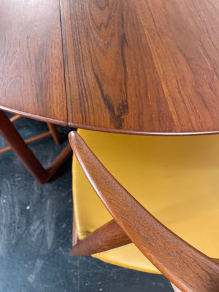 Peter Hvidt & Orla Molgaard-Nielsen Drop Leaf Dining Table in Solid Teak