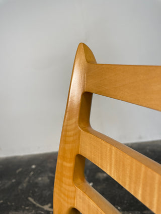 Set of 10 Niels Otto Møller Dining Chairs Model 78 and 62 in Maple & Black Danish Cord