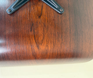 Eames 2nd Generation Ottoman in Rosewood and Black Leather