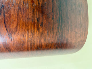 Eames 2nd Generation Ottoman in Rosewood and Black Leather