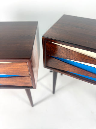 Pair of Nightsands by Niels Clausen in Rosewood, Circa 1960's