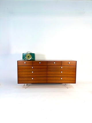 George Nelson Thin Edge 10-Drawer Dresser in Walnut for Herman Miller, Circa. 1950s