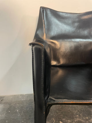 Set of Six Mario Bellini Cab Dining Armchairs for Cassina