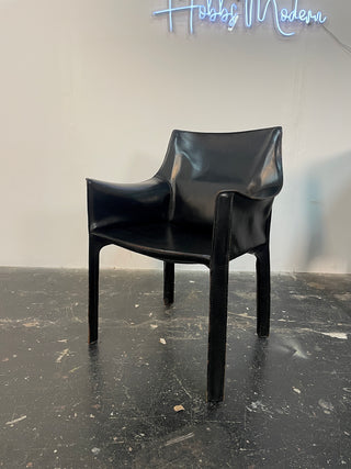 Set of Six Mario Bellini Cab Dining Armchairs for Cassina