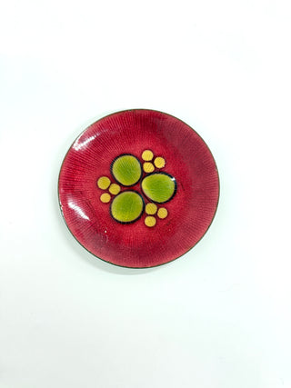 Small Red Annamarie Davidson Plate