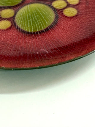Small Red Annamarie Davidson Plate