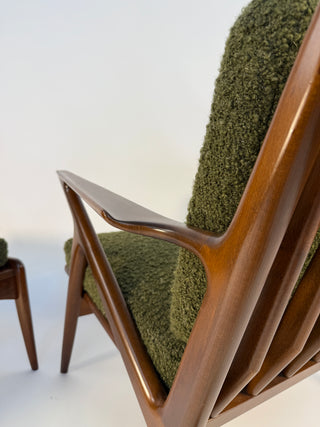 Poul Jensen “Z Chair” with Ottoman, Denmark Circa 1950's